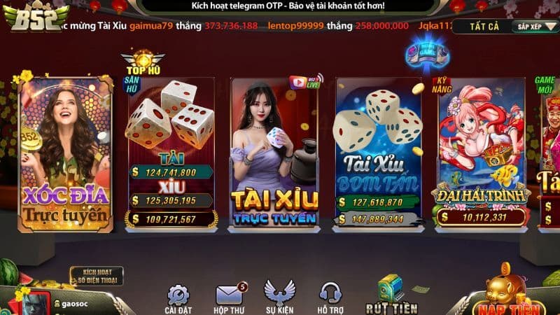 B52Club - Game bài đổi thưởng Bom tấn khủng Nhất Việt Nam 2 Các sản phẩm độc đáo của B52Club