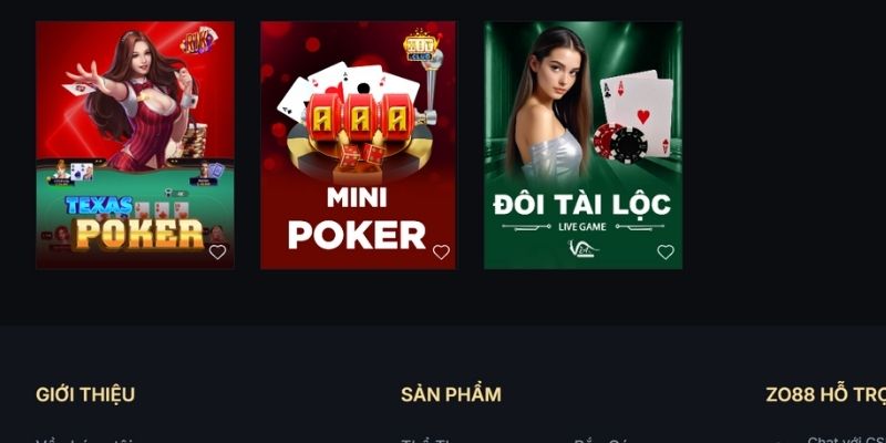 ZO88 - Nhà Cái Game Bài Nổi Tiếng, Uy Tín Và Xanh Chín Số 1 2 Các phiên bản game bài ZO88 vô cùng đa dạng